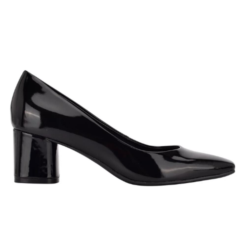 Calvin Klein Alanta Block Heel Dress Pumps in Black Patent New Size 7 - Picture 2 of 4